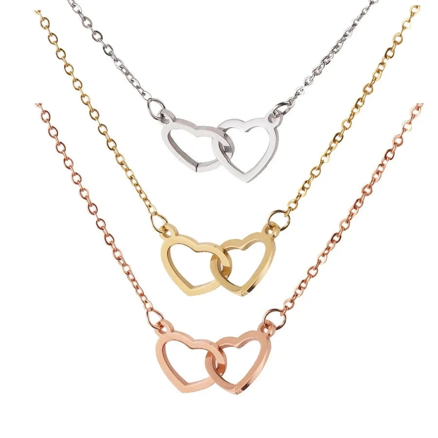 Eternal Rose & Personalized Heart Necklace