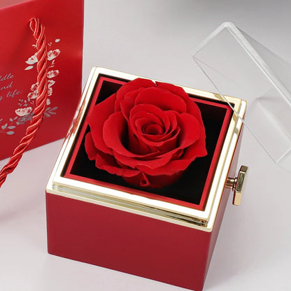 Eternal Rose & Personalized Heart Necklace