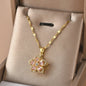 Rotating Flower Pendant Necklace